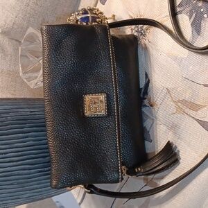 Dooney & Bourke Black Pebble Leather Crossbody Bag